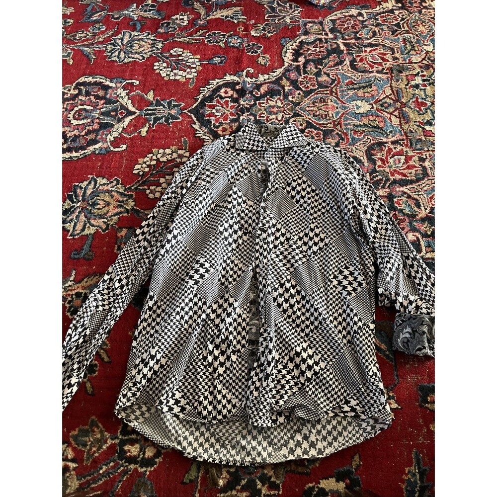 daniel ellissa mens long sleeve shirt Mens Size 17.5  34-35 Geometric Pattern